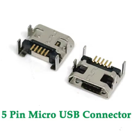 Conector Micro USB de 5 Pines, Puerto Hembra, Conector de Soldadura SMD SMT, Enchufe de Carga de Datos para Teléfono Android, Adaptador de Reparación DIY de Alta Calidad