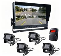 Cámara de Punto Ciego para Vehículos Comerciales de 4 Canales, Pantalla LCD de 10 Pulgadas y 1024*600, Visión Nocturna IR AHD, Sistema de Seguridad para Todo Clima