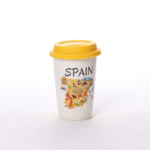 Espagne Souvenir Mug Cup Set Ceramic Travel Gifts Madrid Barcelona Ibiza Map Design New Arrival Low Price Wholesale - Product Image 1