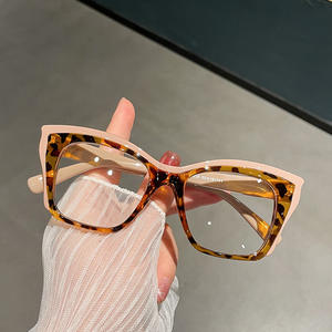 Gafas de luz azul para mujeres y niñas a la moda 2025 ceja azul Floral cuadrado grande TR90 Anteojos Opticos - Product Image 4