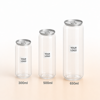 Bocal en plastique PET transparent de 650 ml avec couvercle à languette facile à ouvrir, personnalisable avec logo, pour noix, fruits secs, snacks – Vente en gros