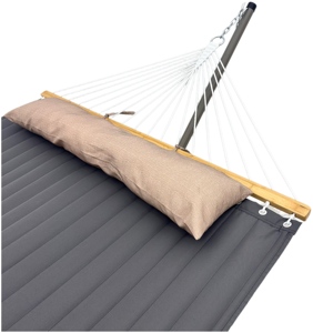 Amaca Classica Imbottita e Trapuntata con Cuscino e Supporto, Lettino da Giardino per Interni ed Esterni con Cuscino - Product Image 3