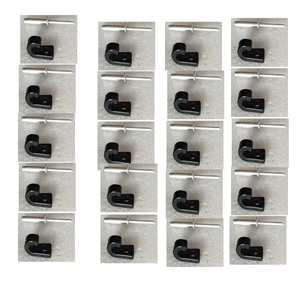 Gancho de plástico negro con forma de J, 20 unidades, para kayak, tienda de campaña, uso industrial general - Product Image 1