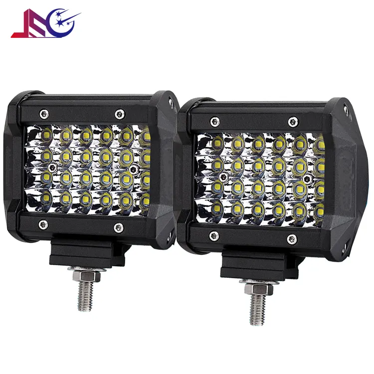 Foco Led para Motocicleta, Luz LED Antiniebla, Haz de Inundación, 4 Pulgadas, 72W, Barra de Luz de Trabajo, Tractor, Camión, Barco, Todoterreno