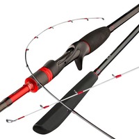 NEWMAJOR 1.66 2.02m Caña de Pescar de Carbono de 2 Secciones para Jigging y Casting, Suave y Lenta, para Pesca en Barco en el Océano, para Carpa, Lubina y Camarón