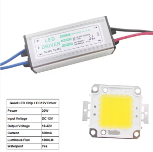 10W 20W 30W 50W हाई पावर एलईडी फ्लड लाइट COB चिप + AC / DC 12V इनपुट एलईडी फ्लडलाइट बिजली की आपूर्ति एलईडी ड्राइवर - Product Image 5