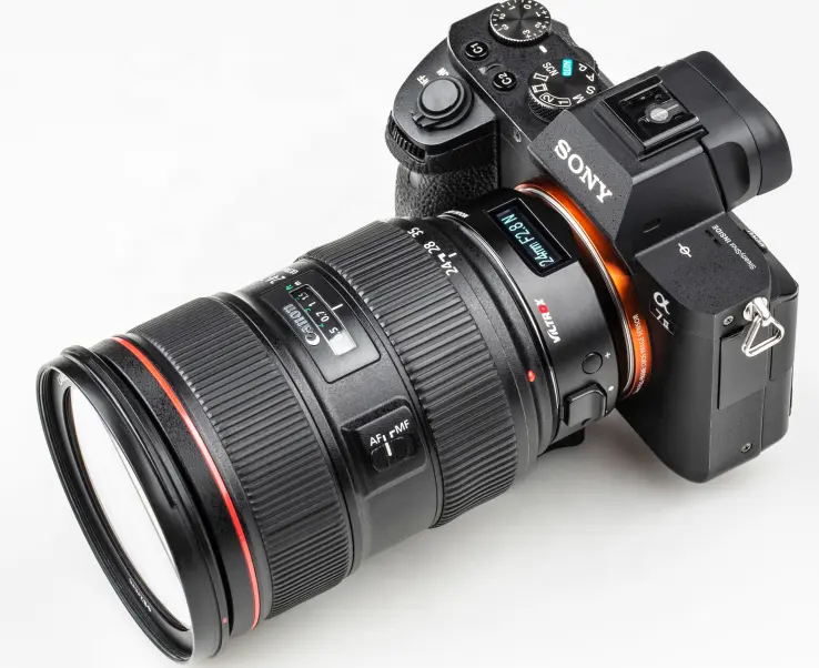 Viltrox Upgraded Mark V untuk Canon Lensa EF/EF-S untuk Sony Adaptor Dudukan Lensa E-mount PDAF/CDAF Autofokus EXIF Mendukung
