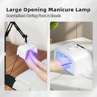 Lampe UV à double zone de détection 2026, séchage rapide, rechargeable, lampe UV LED pour nail art, 78 LED, professionnelle, portable, pour salon et usage domestique