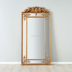 Espejo <span class=keywords><strong>de</strong></span> pie grande <span class=keywords><strong>de</strong></span> lujo vintage con marco <span class=keywords><strong>de</strong></span> madera, estilo francés, para decoración <span class=keywords><strong>de</strong></span> habitaciones, espejo <span class=keywords><strong>de</strong></span> cuerpo entero para dormitorio y tocador. - Product Image 6