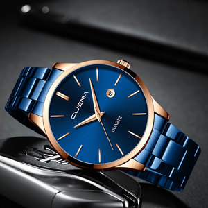 Montres <span class=keywords><strong>CUENA</strong></span> pour hommes, montre-bracelet de luxe à quartz, cadeau, montre en acier, décontractée, étanche, dropshipping, montres-bracelets en stock, Jam Tangan 891 - Product Image 4