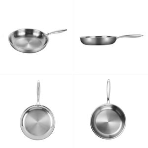 Sartén Antiadherente Personalizada de Acero Inoxidable Triple Híbrido 304/316 para Inducción y Gas - Product Image 6