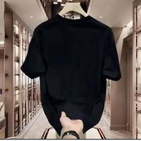 T-shirt d'été ample pour homme en coton à fibres longues, respirant, à manches courtes, imprimé dessin animé, style streetwear
