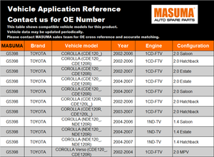 G5398 สำหรับโช้คอัพสตรัท ชิ้นส่วนช่วงล่างรถยนต์แบบเรียบลื่น สำหรับเปลี่ยนในรถกระบะ - Product Image 2