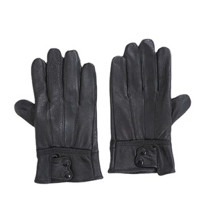 Guantes de Invierno para Hombre de Piel de Oveja con Diseño de Ciervo en Patchwork, Resistentes al Desgaste, para Montar al Aire Libre, con Forro - Product Image 1