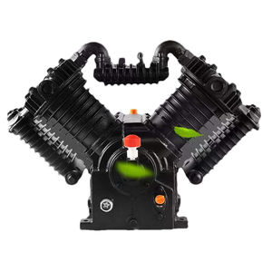 Supplier Best Selling Universal 8bar Double Cylinder Portable Belt Drive Air Compressor Pump Head - Product Image 1