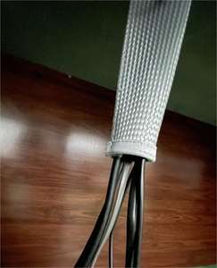 ปลอกสายไฟแบบถักขยายได้ LN-BZW ทำจากโพลีเอสเตอร์ พร้อมซิปสำหรับจัดการสายไฟ ป้องกันไฟลาม UL94 V2 - Product Image 4