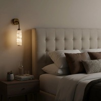 Applique murale en marbre d'albâtre espagnol sur mesure, éclairage de luxe de designer pour hôtel, villa, salon, entrée, projet d'aménagement intérieur