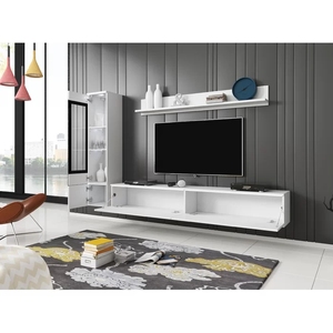 Meuble TV moderne de luxe <span class=keywords><strong>DECOHOME</strong></span> avec panneau extensible en bois et support intégré pour salon et chambre à coucher - Product Image 5