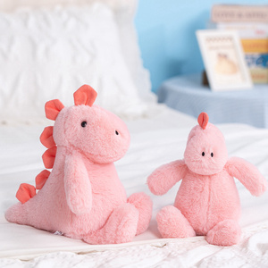 Peluche Drago <span class=keywords><strong>Rosa</strong></span> Abbracciabile con Palline Antistress, Morbido Dinosauro Imbottito in Cotone PP, Regalo Speciale Carino - Product Image 3