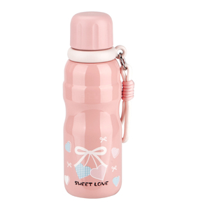 Borraccia Termica da Viaggio in Acciaio Inossidabile 316 da 600ml con Tracolla, Senza BPA, Design Cartone Animato - Product Image 1