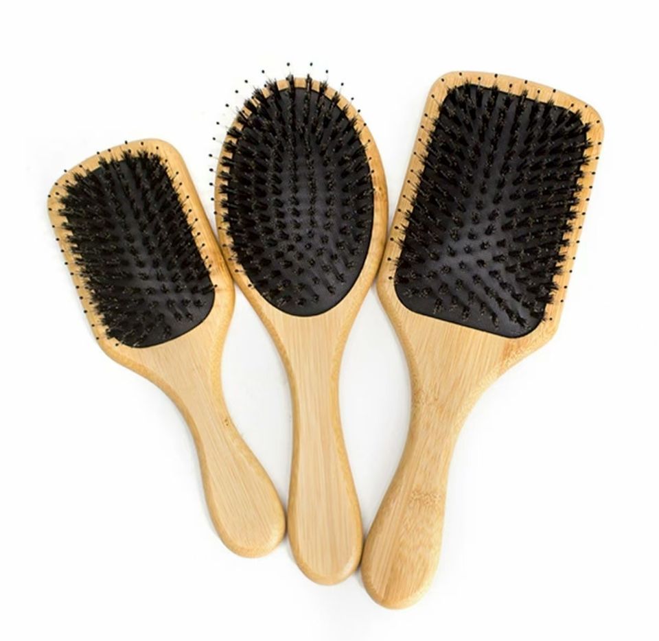 Toothbrush Factory T Factory Direct Bamboo Pig Mane Soft and Smooth Straight Hair Brush ...
