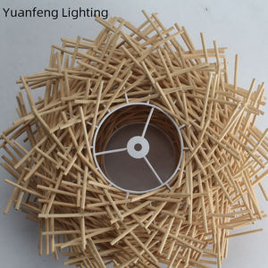 Sinh Thái Thân Thiện Handmade Mây Mặt Dây Chuyền Chụp Đèn Hiện Đại Treo Đèn Cho Phòng Khách Nhà Hàng Khách Sạn Nhà Trang Trí Nội Thất - Product Image 2