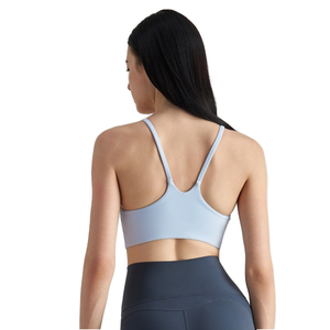 Sujetador deportivo para mujer <span class=keywords><strong>Wow</strong></span>, Top de Yoga transpirable, Correa fina para el hombro, almohadilla para el pecho, absorción de golpes, ropa interior de Pilates para Fitness que combina con todo - Product Image 1