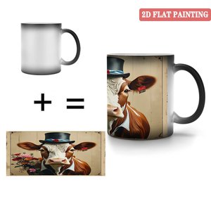 Frosted Black Matte <b>Ceramic</b> <b>Mug</b> 11oz Heat Activated Daily Drinking Cup - Product Image 4
