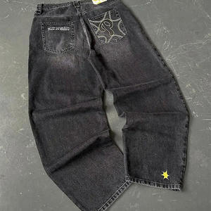 Jeans de Hombre al por Mayor, Personalizados con Bordado, Estilo Urbano, Corte Recto, Y2K, Holgados, Lavado Ácido, Vintage, Tallas Grandes - Product Image 3