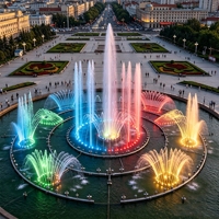 Fuente Musical para Patio de Villa, Fuente Pequeña para Parque, Fuente Creativa con Chorro de Agua