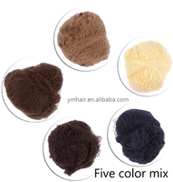 50 pièces ordre d'échantillon cinq couleurs filets à cheveux en Nylon noir marron couleur café Invisible doux lignes élastiques filet à cheveux