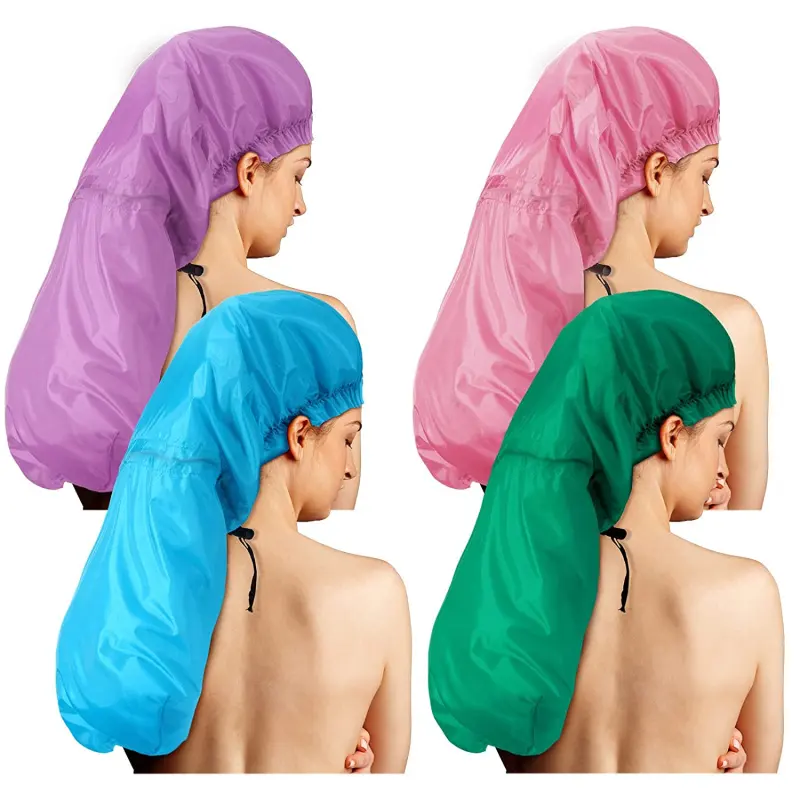 HZM-22254 donne Jumbo capelli lunghi Extra Large cuffie da doccia per trecce e Dreadlocks pieghevoli impermeabili cappellini per capelli