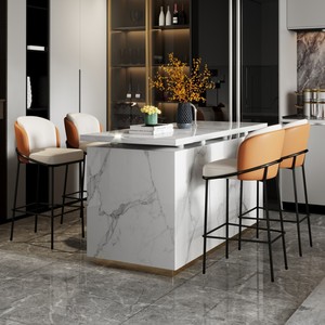 Taburete <span class=keywords><strong>de</strong></span> <span class=keywords><strong>Bar</strong></span> <span class=keywords><strong>de</strong></span> Metal <span class=keywords><strong>de</strong></span> Lujo Nórdico, Silla Alta Moderna para Sala <span class=keywords><strong>de</strong></span> Estar, Dormitorio, <span class=keywords><strong>Bar</strong></span> en Casa, Hotel y Comedor, Duradero y Estable - Product Image 2