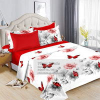 Parure de lit 6 pièces en satin de luxe King Size 2026, teint en fil, 200 fils, toutes saisons, avec housse de couette, logo personnalisé, style moderne, choix populaire