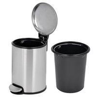 Poubelle de toilette personnalisée Poubelle ronde 30L à pédale Poubelle de salle de bain bureau poubelle en acier inoxydable avec couvercle
