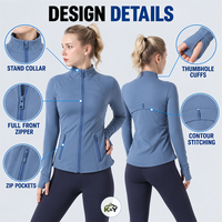 Veste de sport U-top pour femme grande taille, simple, respirante, séchage rapide, écologique, en Spandex/Nylon, unie, tendance, pour yoga et gym, fermeture intégrale devant