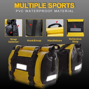 Sacoches de selle de moto SLKE en PVC imperméable 60L avec rangement pour casque, bagages de voyage universels - Product Image 5