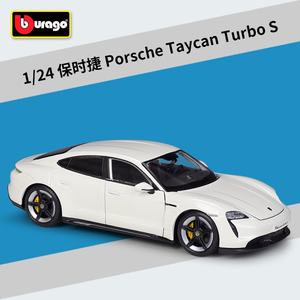 Bburago 1:24 Pors-che <span class=keywords><strong>Taycan</strong></span> Tur-bo S 718 918 9 11 Modèle de voiture en alliage Jouet moulé sous pression Voiture Simulation Véhicules statiques - Product Image 6
