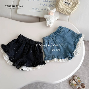 Girls Denim Shorts 2026 Summer Thin Style Baby Girls Shorts Childrens Denim Shorts Baby Wear Stylish Shorts - Product Image 1