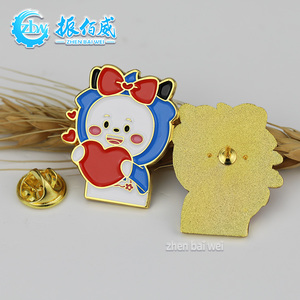 Spilla in smalto 3D personalizzata con personaggio <span class=keywords><strong>anime</strong></span>/cartone animato, finitura oro/argento - Crea la tua spilla in smalto - Product Image 4