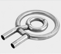 Forme ronde en acier inoxydable 2 anneaux brûleur à gaz BBQ Grill Tube brûleur à gaz en acier inoxydable