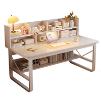 Bureau d'étude et d'écriture intégré Zhishuyunfang pour chambre d'étudiant avec étagère et chaise détachable en MDF – Bureau informatique simple