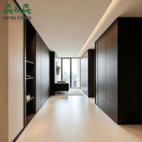 Armoire de chambre à coucher moderne haut de gamme SLS avec 4/6/8 portes, couleur personnalisable, meubles en bois écologiques pour usage hôtelier