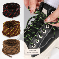 Vente en gros usine YNBG XD257 Lacets de chaussures de sport en polyester épais à âme ronde de 5 mm, pour chaussures de course, couleurs mélangées, largeur 0,5 cm