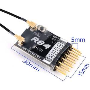 Radiomaster R84 elrs 2.4GHz เสาอากาศเดี่ยวตัวรับสัญญาณ expresslrs ระยะไกล4ช่อง - Product Image 4