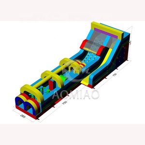 Thương mại Combo Inflatable leo núi đá trượt Inflatable Inflatable trở ngại khóa học - Product Image 1
