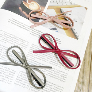 Pu מתוק גדול שיער קשת קליפ שיער אופנתי עבור בנות סתיו אבזרים - Product Image 1