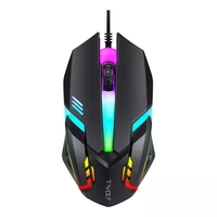 TWOLF TF800 RGB 4-in-1 LED USB Gaming Keyboard Mouse Combo Desktop OEM Guangdong Membrane dengan Headphone Pad Kit Kotak Warna