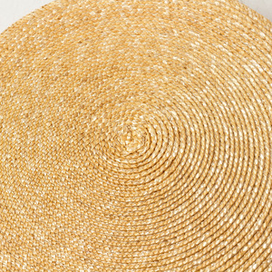 Mùa xuân mùa hè lúa mì rơm tay bện Beret trình diễn thời trang Thiết kế bên lễ hội bãi biển mũ rơm Mũ nồi cho phụ nữ phụ nữ - Product Image 6