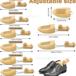 Soportes Ajustables de Madera para Zapatos de 25-30cm, Tamaño Ajustable para Zapatos de Hombre y Mujer, Uso Doméstico - Product Image 1